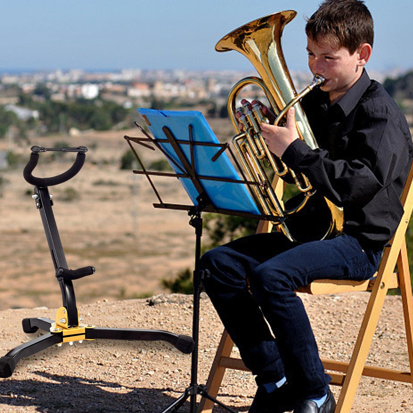 Klappbarer Saxophonständer, faltbarer Tenorsaxophonständer