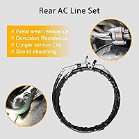 Vista 2 de Juego de línea de CA trasera/auxiliar, manguera de aire acondicionado de refrigeración trasera, compatible con Dodge Caravan Dodge Grand Caravan