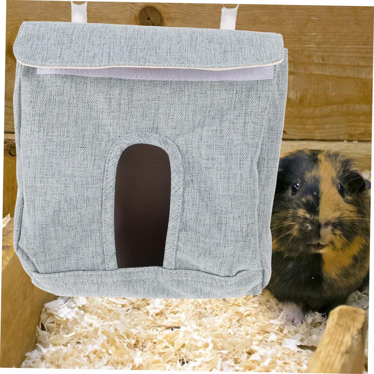 YARNOW Hanging Hay Feeder Bag for Small Animals Guinea Pigs Rabbits Chinchillas Hamsters Slow Feed Storage Pouch 4.13X3.94X1.18 Inches - image 7