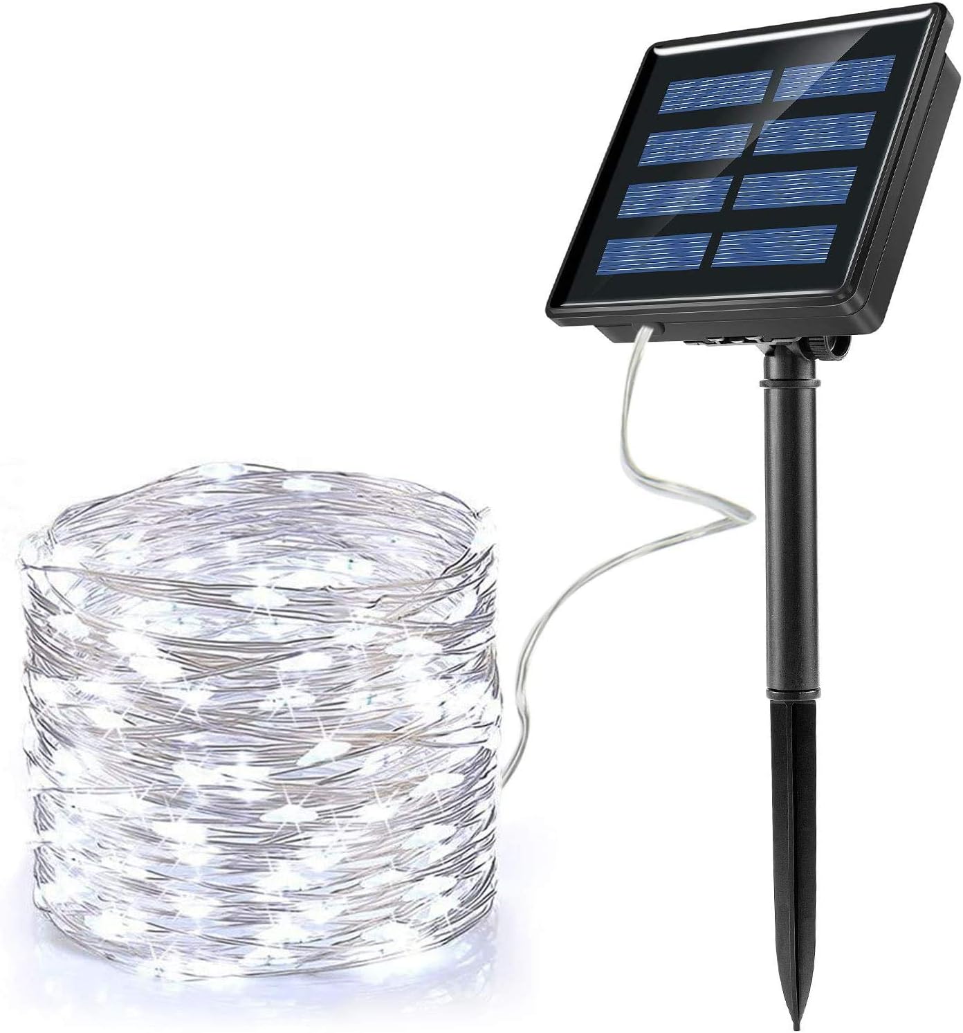 Ankway Solar String Lights White 200 LED 3-Strand Copper Wire Solar Fairy Lights 8 Modes 72 ft Solar Powered String Lights Waterproof IP65 LED Twinkle Lights Outdoor Patio Garden Tree Indoor Party
