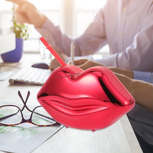 Vista 8 de Vasos creativos con forma de labio rojo con tapa y pajita, lindo vaso Kawaii Bo Cup para el hogar, oficina, boda, fiesta, playa, KTV, bar, club