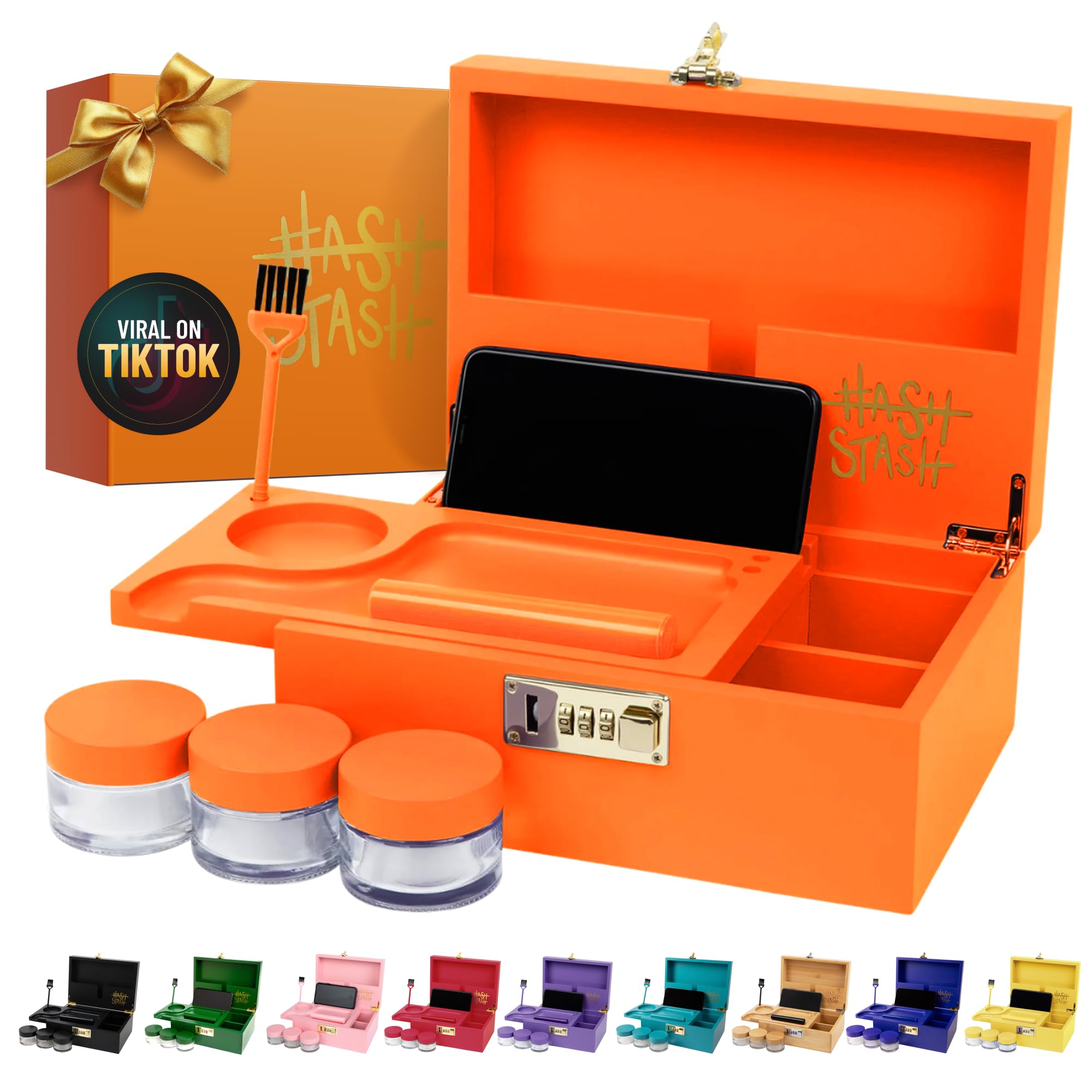 HASHSTASH - The OG Storage Box (Yellow and Gold)