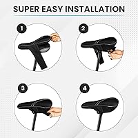 Vista 5 de X WING Bike Seat Cover Padded with Gel, Bicycle Saddle Soft for Men Women, Comfort Exercise Cycle Seats Cushion Padded Fits Stationary Bikes, Spin