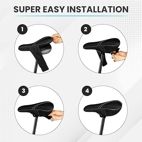 Miniatura 5 de X WING Funda acolchada de gel para asiento de bicicleta para Peloton, Peloton Bike+, City, Road & Mountain, cojín de asiento de bicicleta cómodo