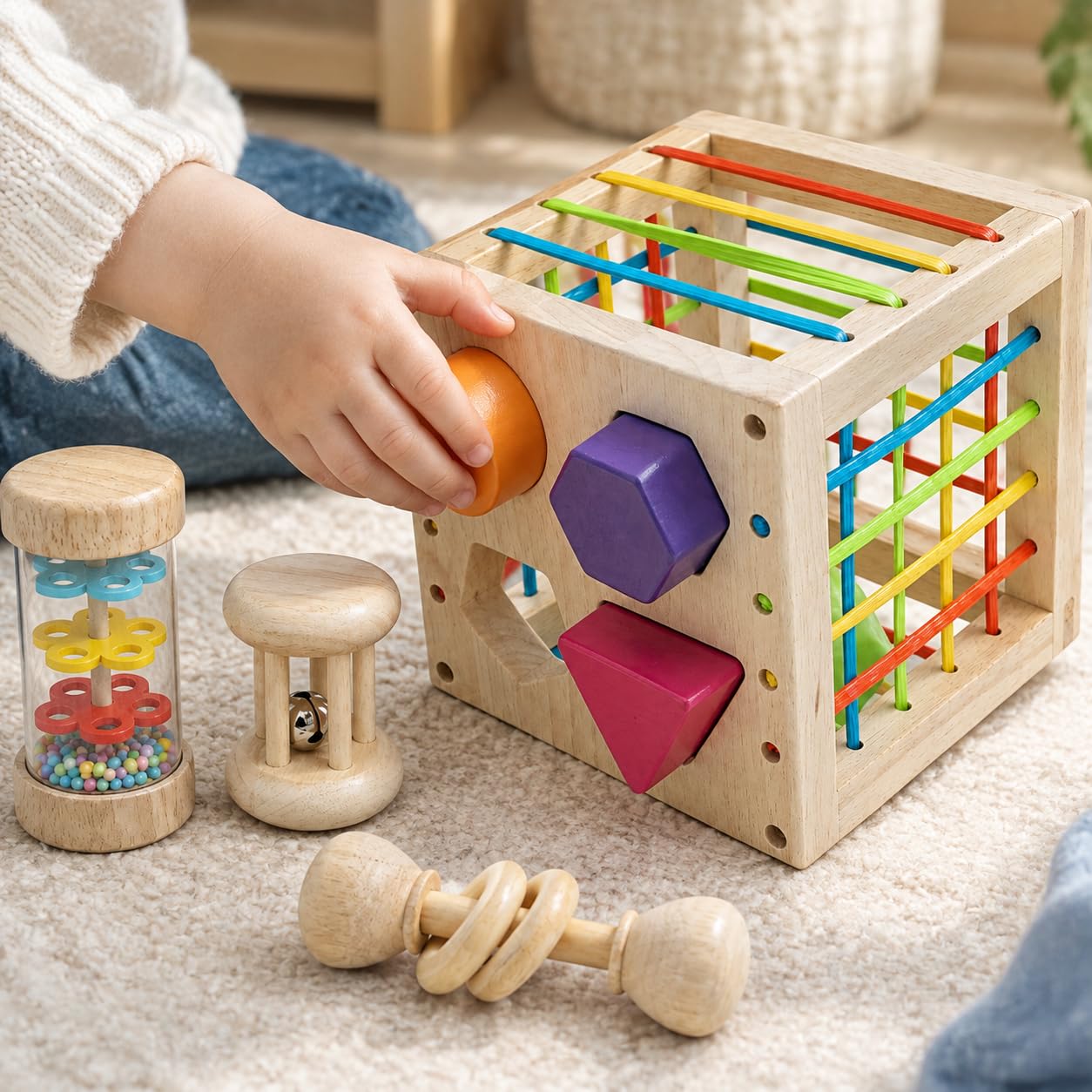 Gioco a di Forme, Cubo 6 Legno