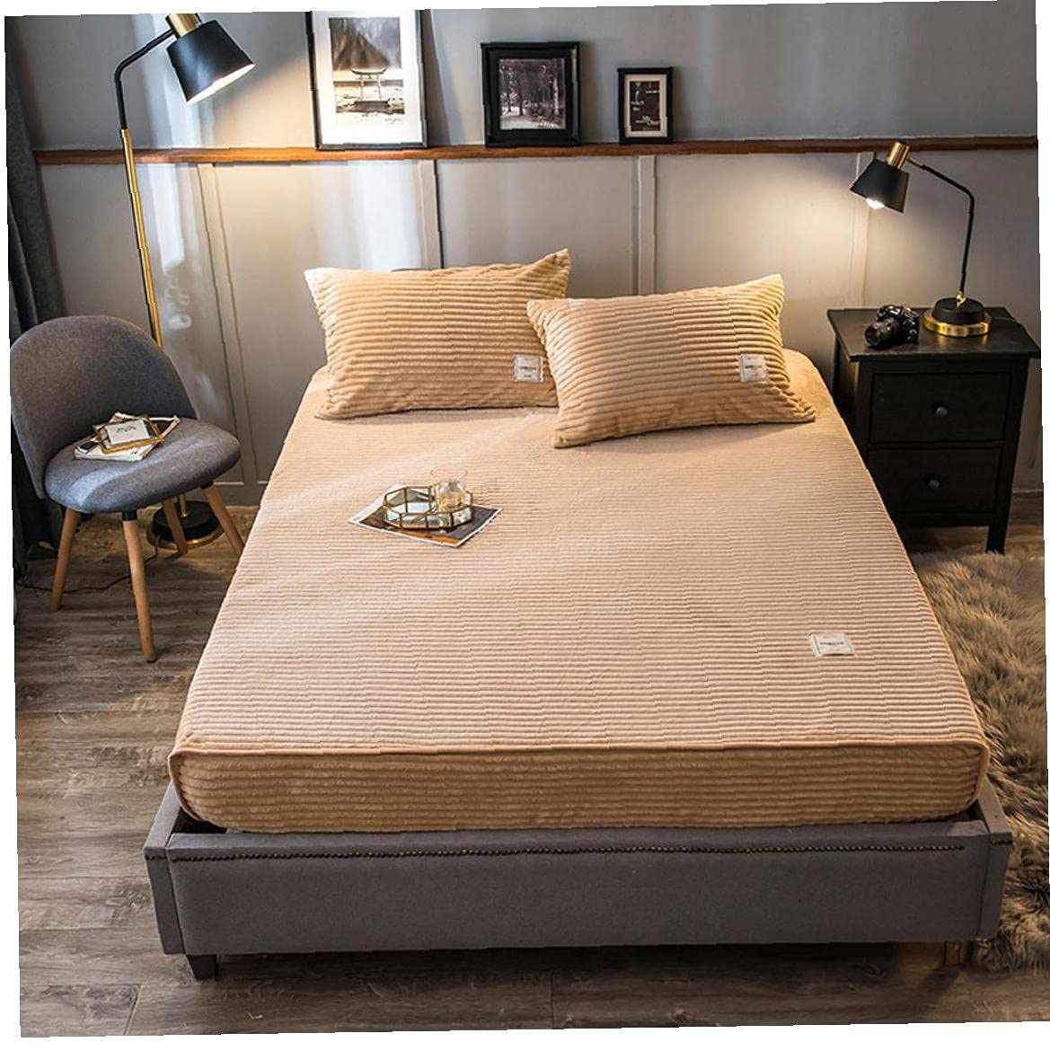 Housse de couette flanelle 120x200 ensemble linge de lit 3 pièces avec taies d'oreiller
