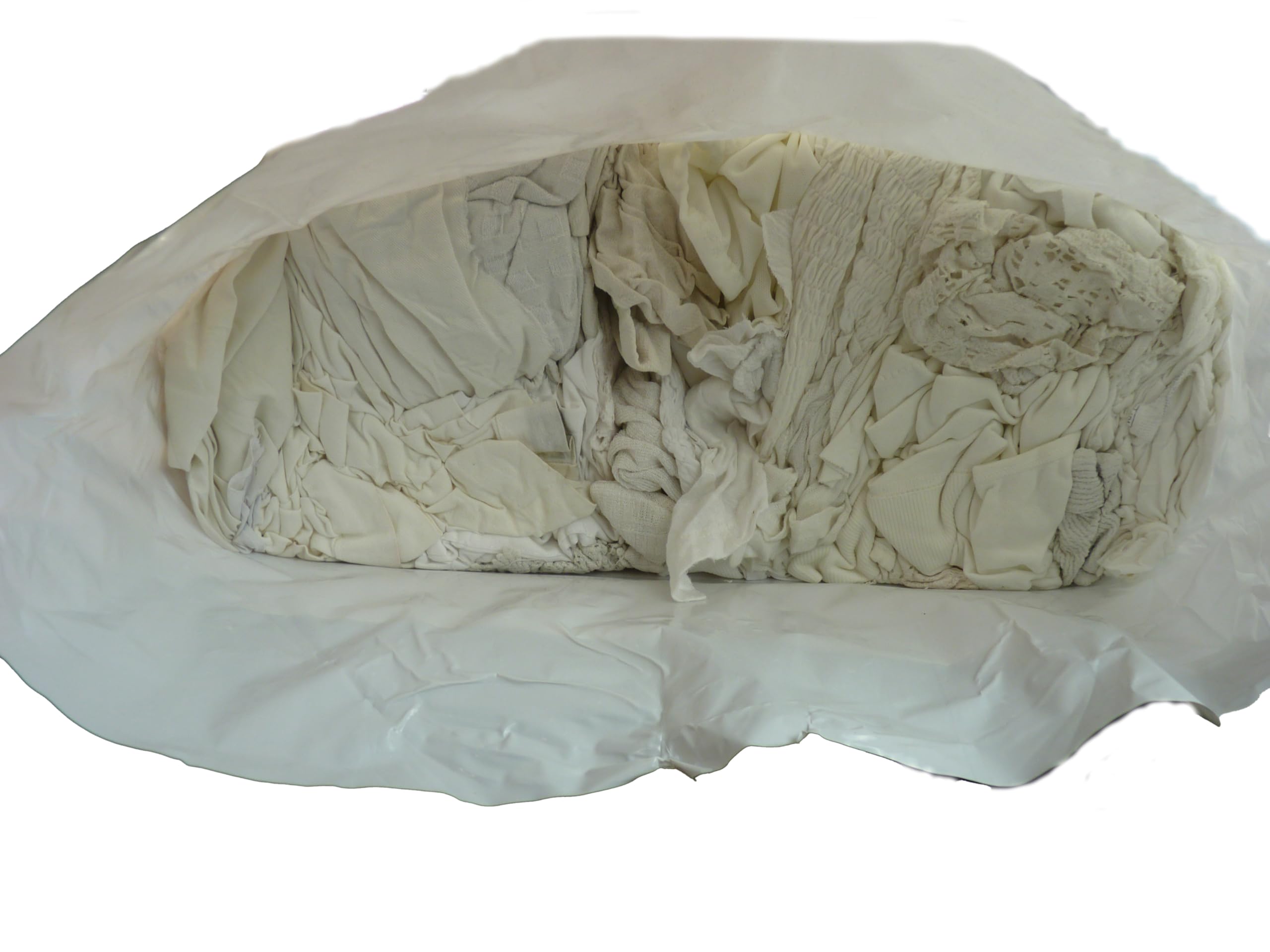 Thompson Cooper Ltd-White Poly/Cotton Lightweight Rag 10Kg Jersey,Polishing Clothes material, Cleaning Clothes