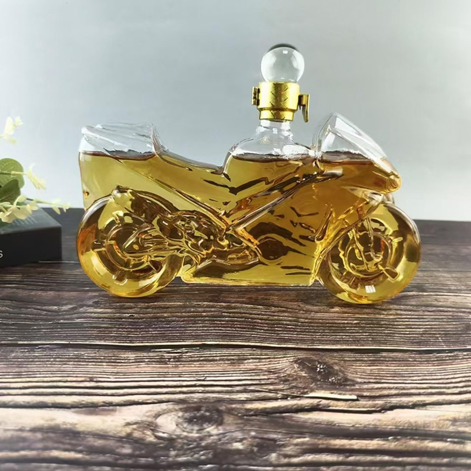 750Ml Decantador Whisky - Arte Estatua, Decantador De Whisky Para Motocicleta De 3D, Elegante Decantadors De Whiskys Para Motocicleta, Botella De Whiskys Vacía De Vidrio, Botella De Vino