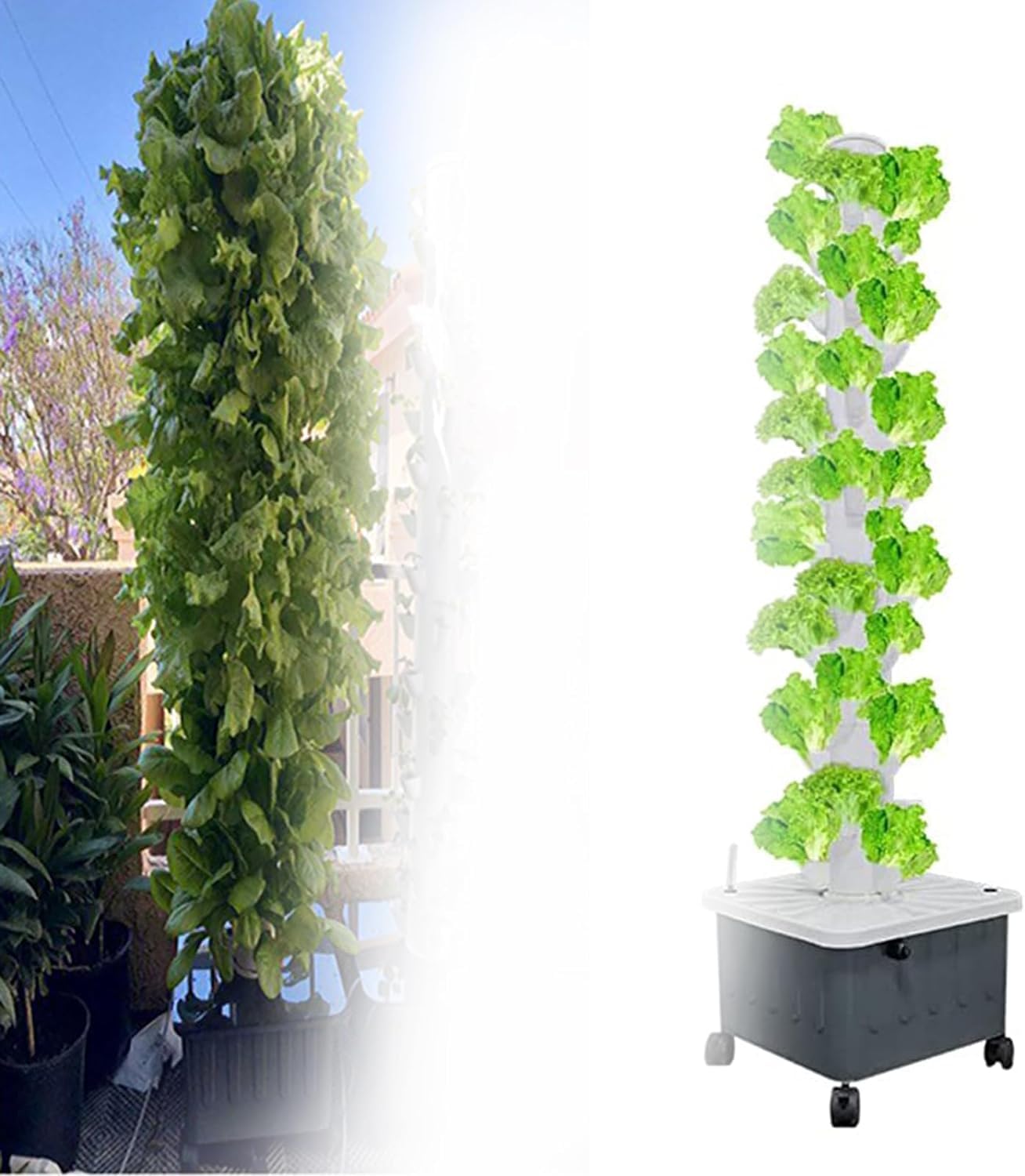 水耕栽培タワー成長システム 室内用 垂直栽培15層45穴