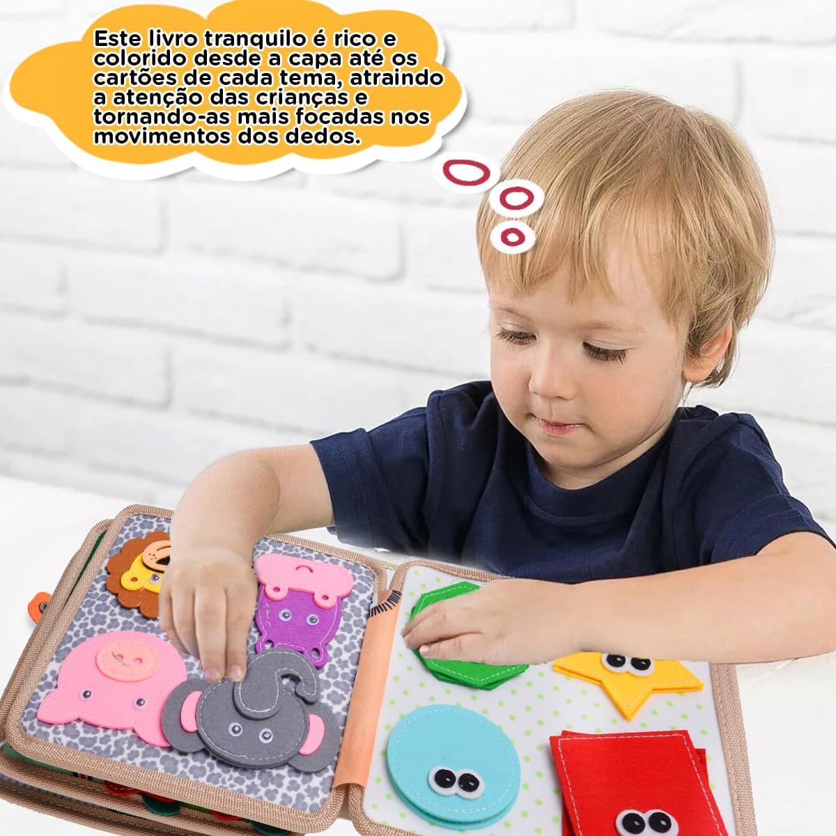 Livro Sensorial Montessori para Crianças Pequenas, Brinquedos Sensoriais Educativos para Crianças de 1 a 3 Anos Livro Sensorial Montessori para Crianças Pequenas, Brinquedos Sensoriais Educativos para Crianças de 1 a 3 Anos