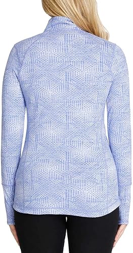 Miniatura 3 de KIRKLAND Signature - Sudadera con cremallera de para mujer, Jacquard Azul Azure