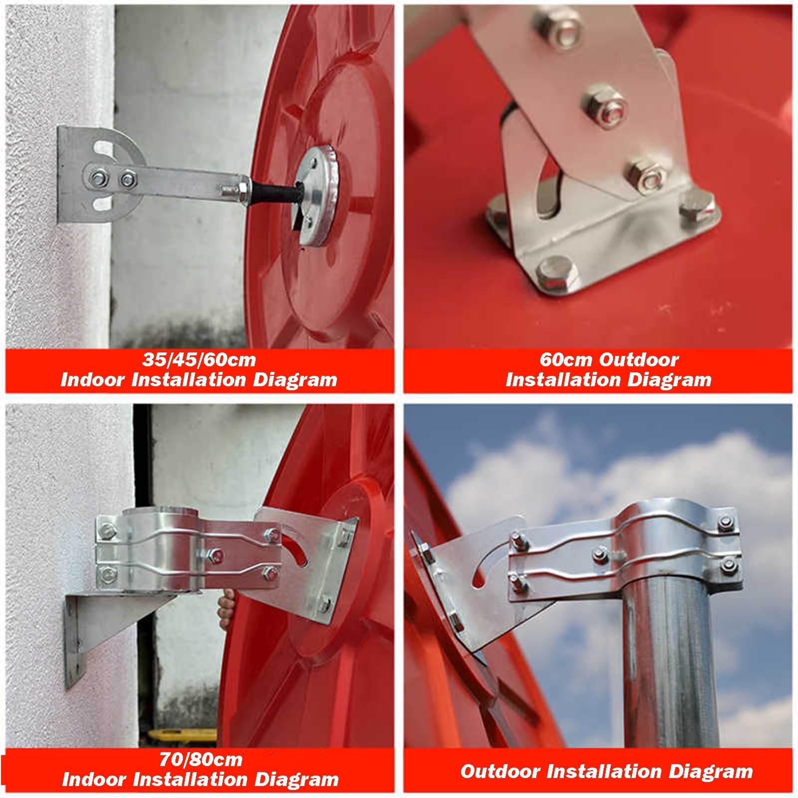 Espejo Convexo HD,Espejo De Seguridad Curvo Gran Angular 160° For Punto Ciego,Carcasa De ABS Y Superficie Espejo Suave De PC For Estacionamiento Casa En Garaje(55cm)