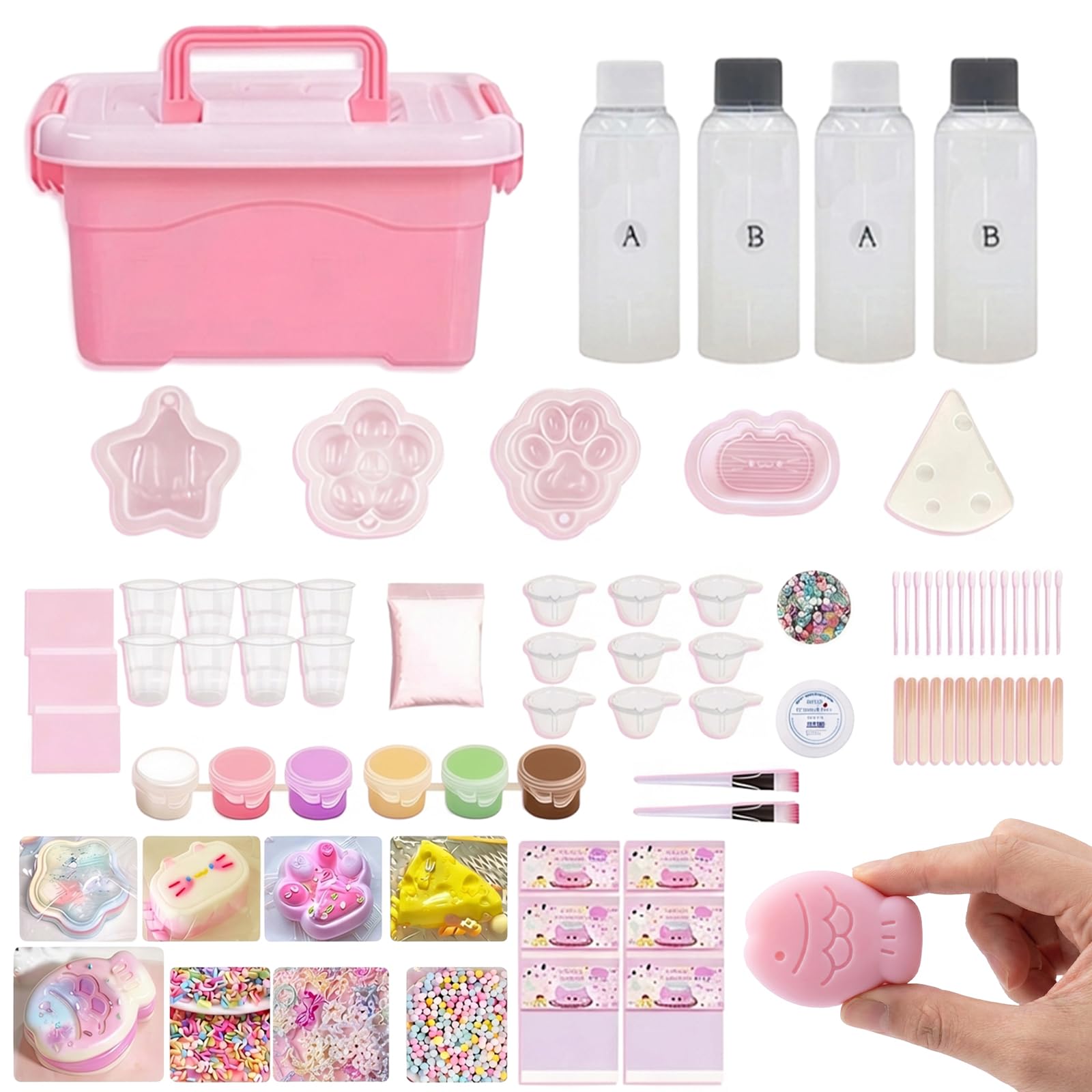 Amazon | [Arklove]スクイーズ キット 手作りセット【食品級シリコンAB