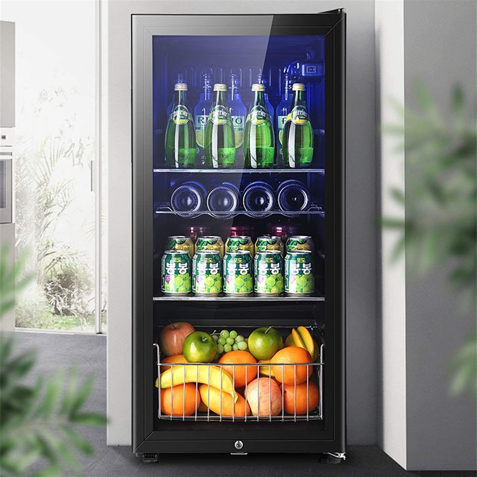 GagalU Compressor Wine Cabinet Refrigerator, Large Independent Wine Cellar, Adjustable Refrigerator, Energy-Saving Silent Beverage Cooler, Glass Door on Fridge.com