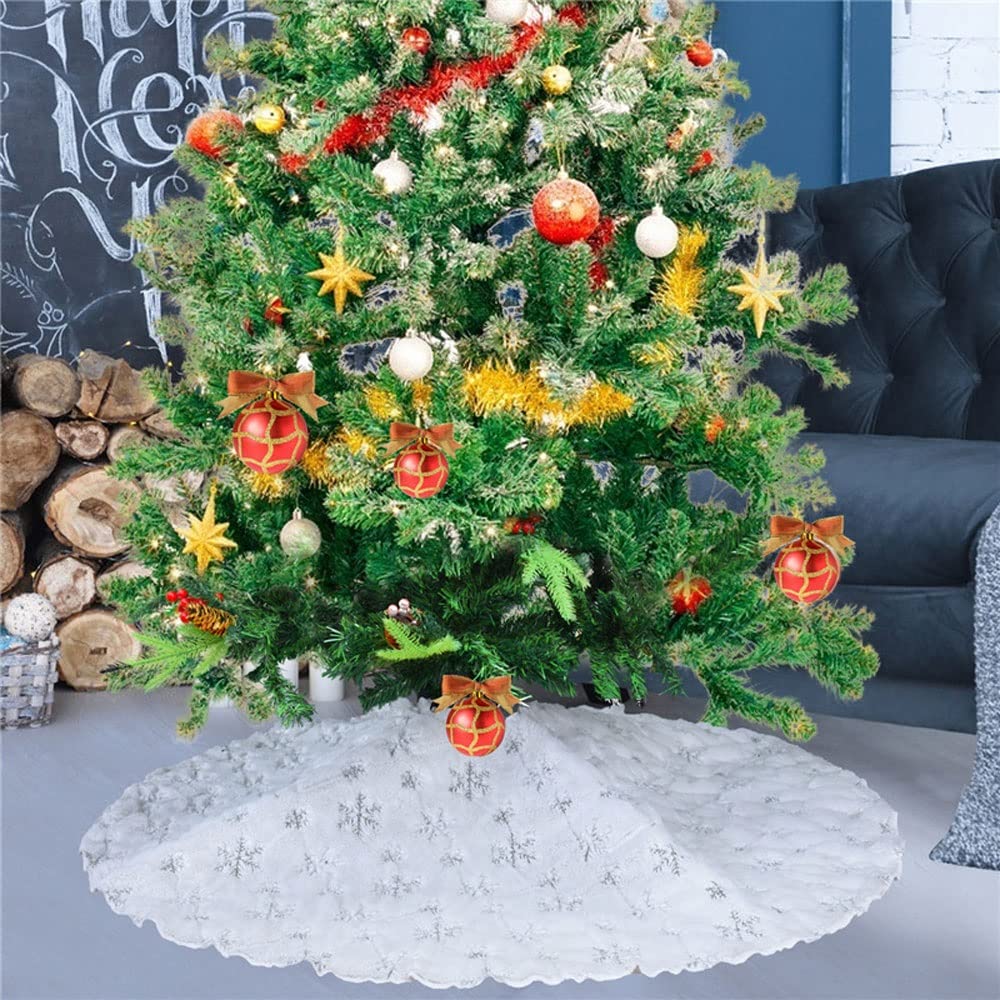 Gonna Per Albero Di Natale In Lino Rustico - Doppio Strato, Lavabile, 91.4 Cm, Decorazione Festiva