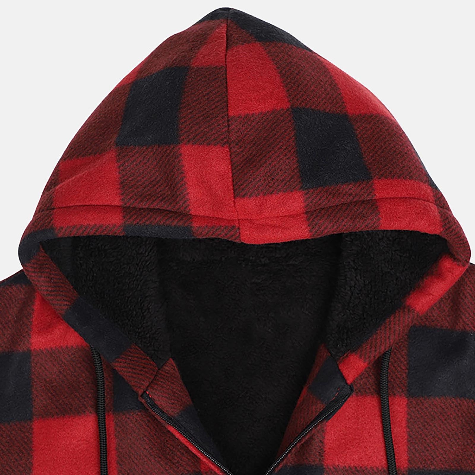 Flanellhemd Herren Kariert Winterjacke Langarm Fleecejacke holzfäller jacke gefüttert Button Down Freizeithemd Mit Kapuze Brusttasche Herren Flanell-Hemden Regular Fit Warm Kapuzenjacke