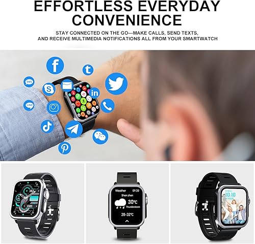 Miniatura 3 de Reloj inteligente para mujeres y hombres, 30 días de espera, rastreador de actividad física con frecuencia cardíaca, oxígeno en sangre, monitor de