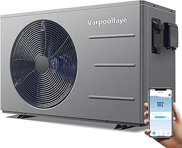 40000 BTU Electric Pool Heater For Inground Pools 12000 Gallon Swimming Pool Heat Pump Above Ground Pool Heater Heating Cooling WiFi Control Schedule 220V