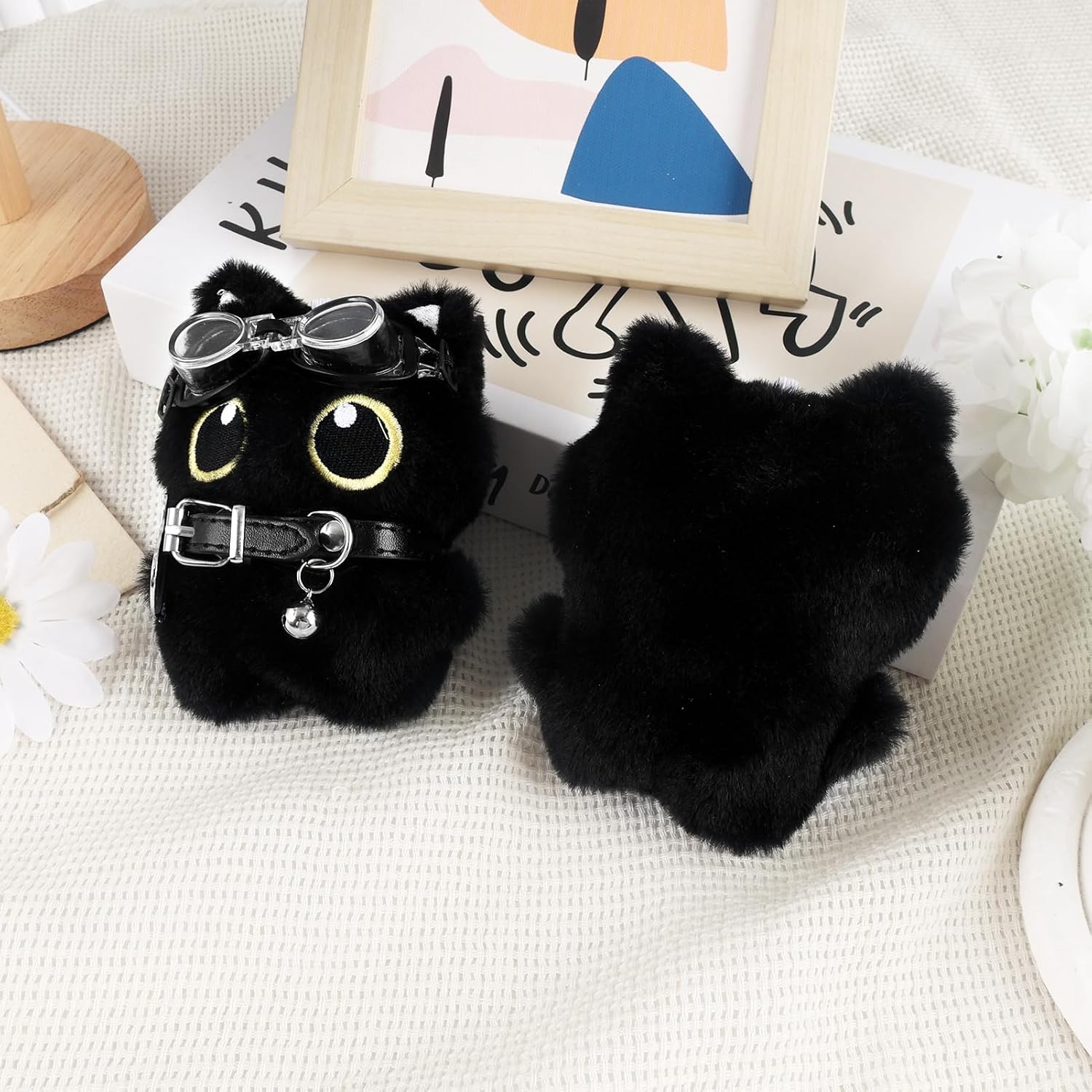 Zkptops 2Pcs Plush Keychain Cute Stuffed Animal Keychain for Bag Charm Purse Handbags Key chain Accessories - Image 5