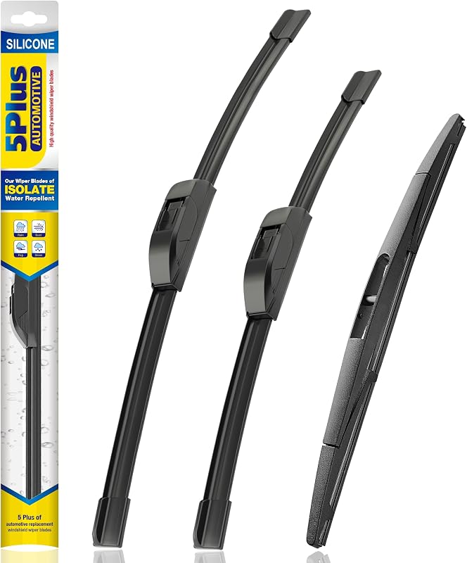 Palhetas do limpador de para-brisa de silicone 5 PLUS para Honda CR-V 2017 a 2022 – Kit com 3