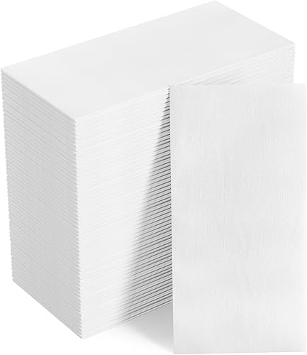 FOCUSLINE 100 servilletas de baño desechables, toallas de papel suave y absorbente, toallas de mano de papel para baño, cocina, cena o evento, color