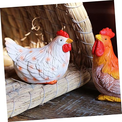 Miniatura 9 de Estatuas de pollo mini estatuas de pollo figuras de jardín de animales figura de pavo Figuras de gallo de pollo escultura de animales de granja