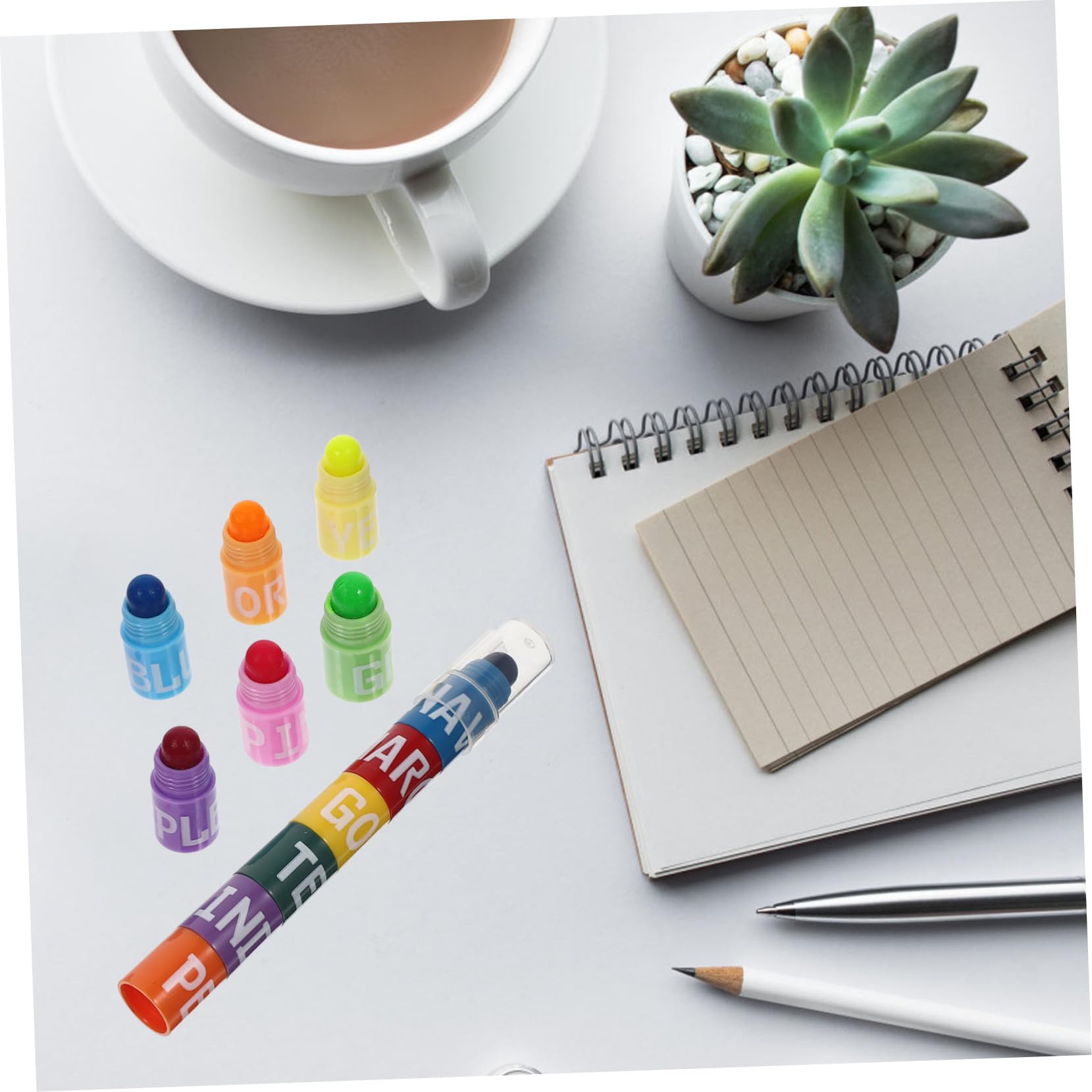 Lurrose 8sätze Highlighter Marker Für Schüler Kreative Ergonomische Schreibwaren Für Schule Und Büro Markieren Und Unterstreichen Wichtiger Informationen