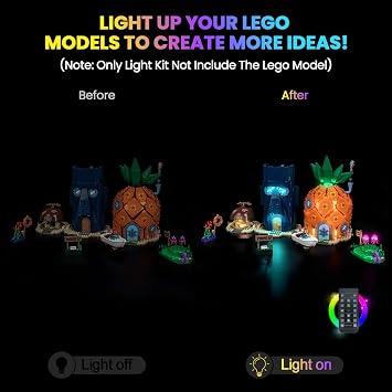 アップグレードledライトキット レゴスポンジボブ スクエアパンツ ビキニボトムビルディングセット対応 Rcバージョン Lego11386に対応 モデルは含まれていません