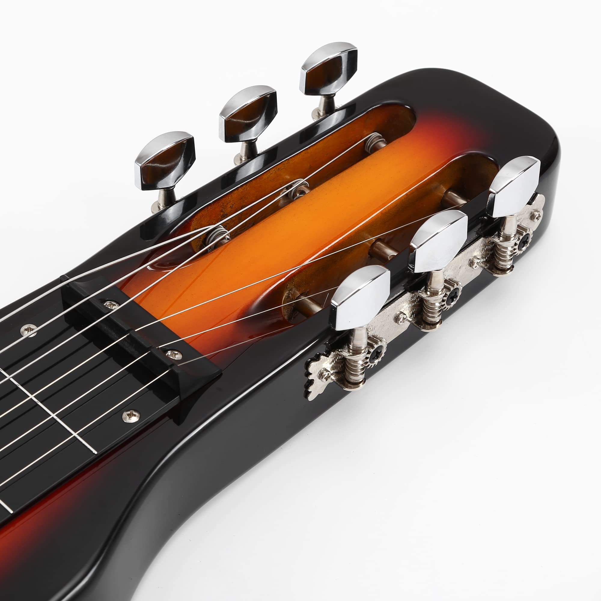 Batking Lap Steel Guiter - Chitarra elettrica scorrevole, 6 corde, testa scanalata, Guiter Sunburst