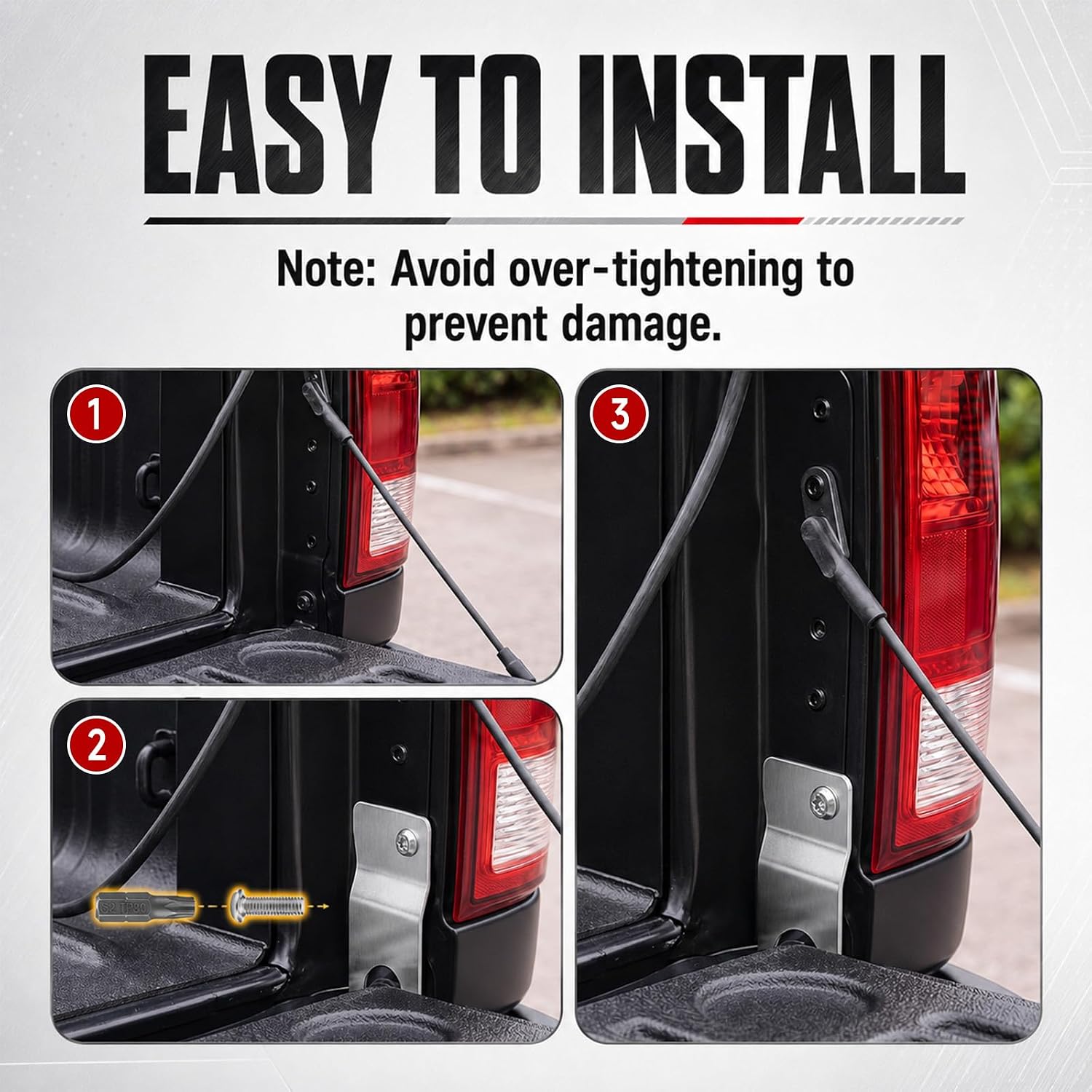 Tailgate Lock Anti-theft Compatible with Tacoma 2024+, Heavy-duty Rust-resistant No-drill Tailgate Protector Insert Steel Plate, Security Accessories Compatible with Toyota Pickup Truck Bed