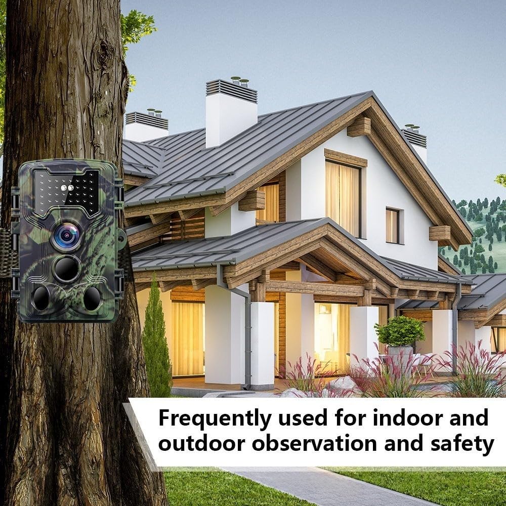 snapbuy 48 Megapixel Wildkamera mit exzellenter Nachtsicht/Schnelle Auslösegeschwindigkeit/Bewegungsmelder / 120° Erfassungswinkel/Integrierter 2,4"-Farbbildschirm