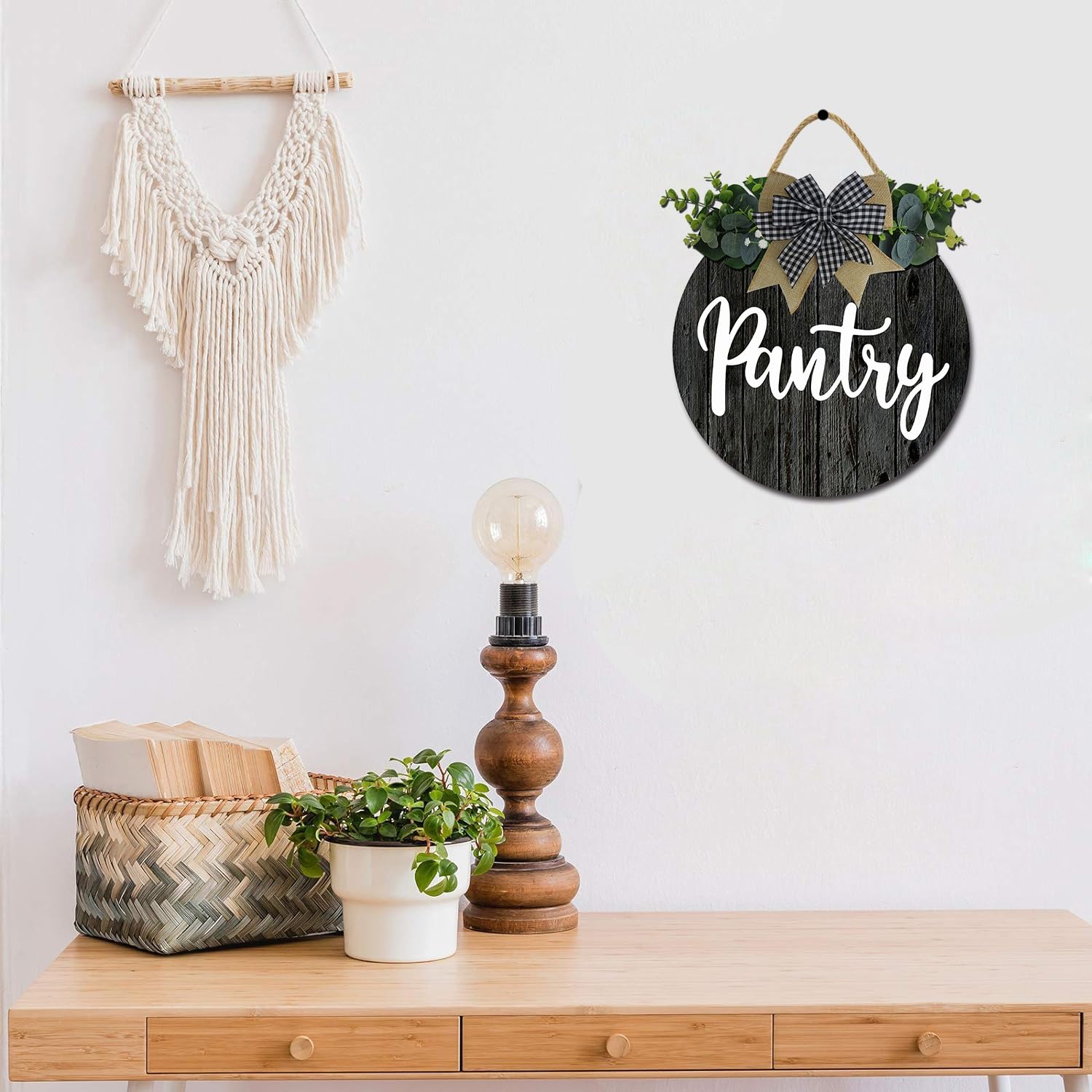 Letrero Rústico De Madera Para Despensa: Decoración De Cocina De