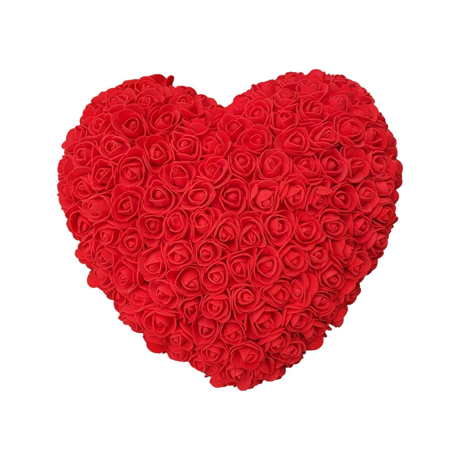 QIXCXAZ Artificial Flowers For Wedding Bridal Shower Unique for Creative Rose Presentation Special Occasions Present To Love On Valentines Day. Romantic, Red, 23cm