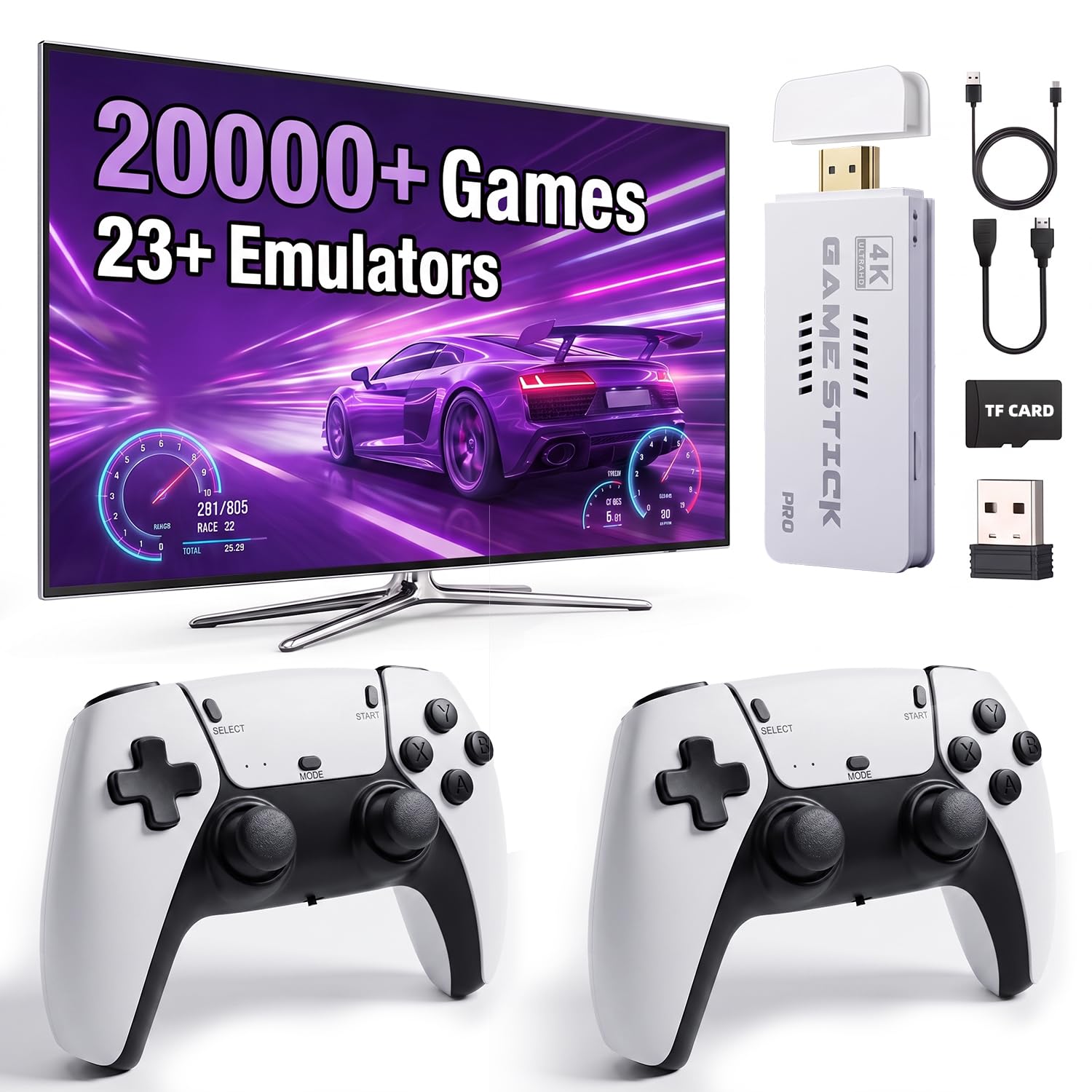 Kulivloa Retro Gaming Console, 20k+ Classic Era Games, 23 Emulators