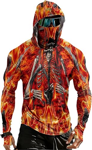 GQN Camiseta Anti Uv Mens Motorcycle Riding Shirt 3d Grim Re