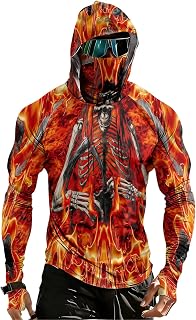 Sun Shirts for Men UPF 50+ Long Sleeve Hooded Raglan Sun Shirts