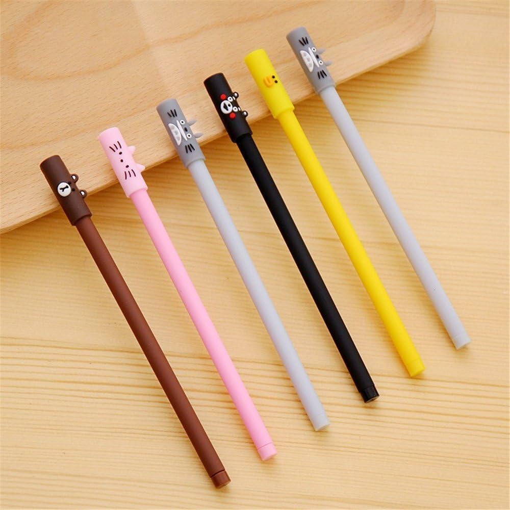 Cute Kawaii Cartoon Animal Shape Gel Ink Pens Japanese Stationery School Supplies (6 pcs/set)
