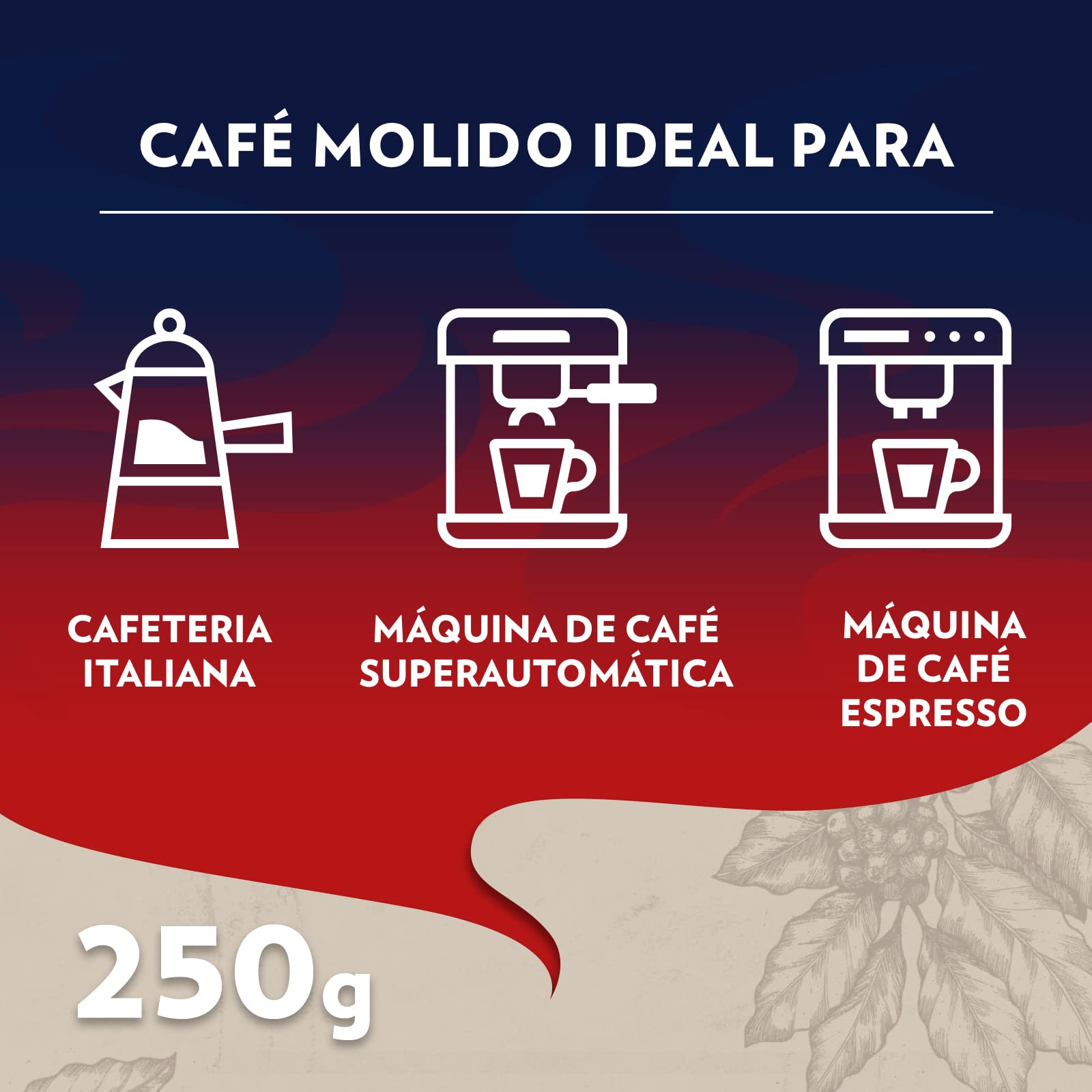 Lavazza, Crema e Gusto Classico, Café Molido Natural, Ideal para Cafetera Italiana, de Filtro y Francesa, con Notas Aromáticas de Especias, Arábica y Robusta, Intensidad 7, Tueste Oscuro, 250 g — view 7