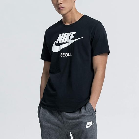 Amazon ナイキ Nike 18 19 フィットネスウェア トレーニング スポーツ ソウル トップス メンズ 半袖 Tシャツ プラクティスシャツ バスケ スポーツ ティーシャツ ブラック 日本 サイズ L 胸囲100 105cm 並行輸入品 アクティブシャツ Tシャツ 通販