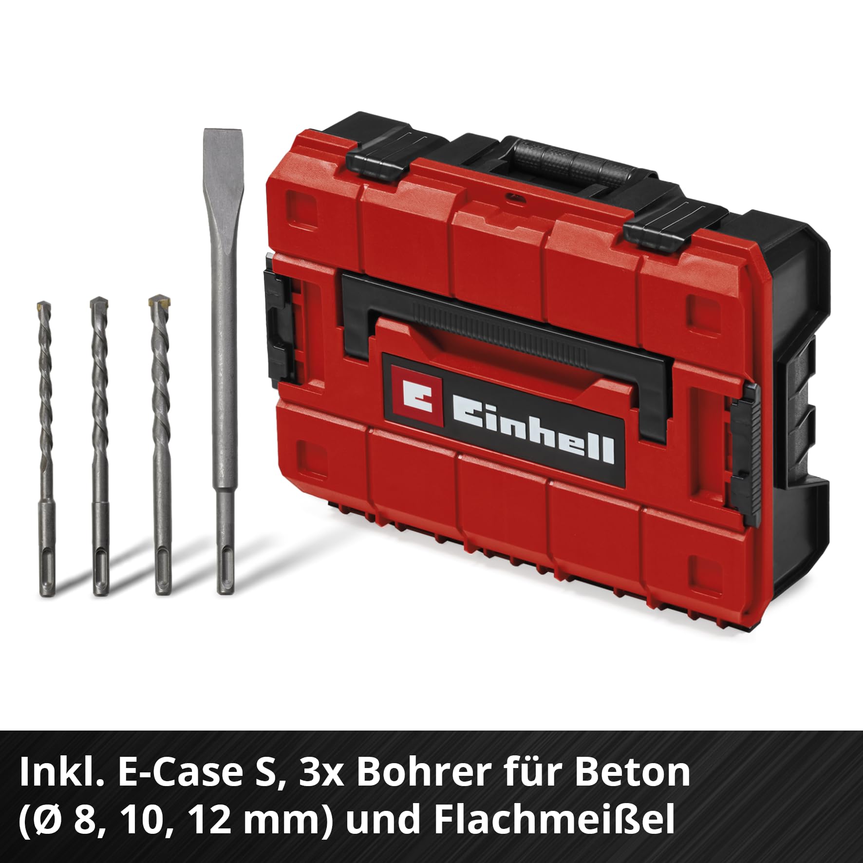 Einhell Professional Akku-Bohrhammer TP-HD 18/28 Li BL +4 (1x 3,0Ah+) Power X-Change (18 V, Brushless, 3 J, SDS-plus, 4 Funktionen, Zubehör, inkl. 3,0 Ah Plus Akku + Ladegerät) Battery Powered, red