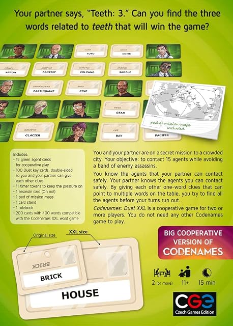 Foto 3 de 5 de Czech Games Edition CGE00053 Codenames Duet XXL, Mixed Colours