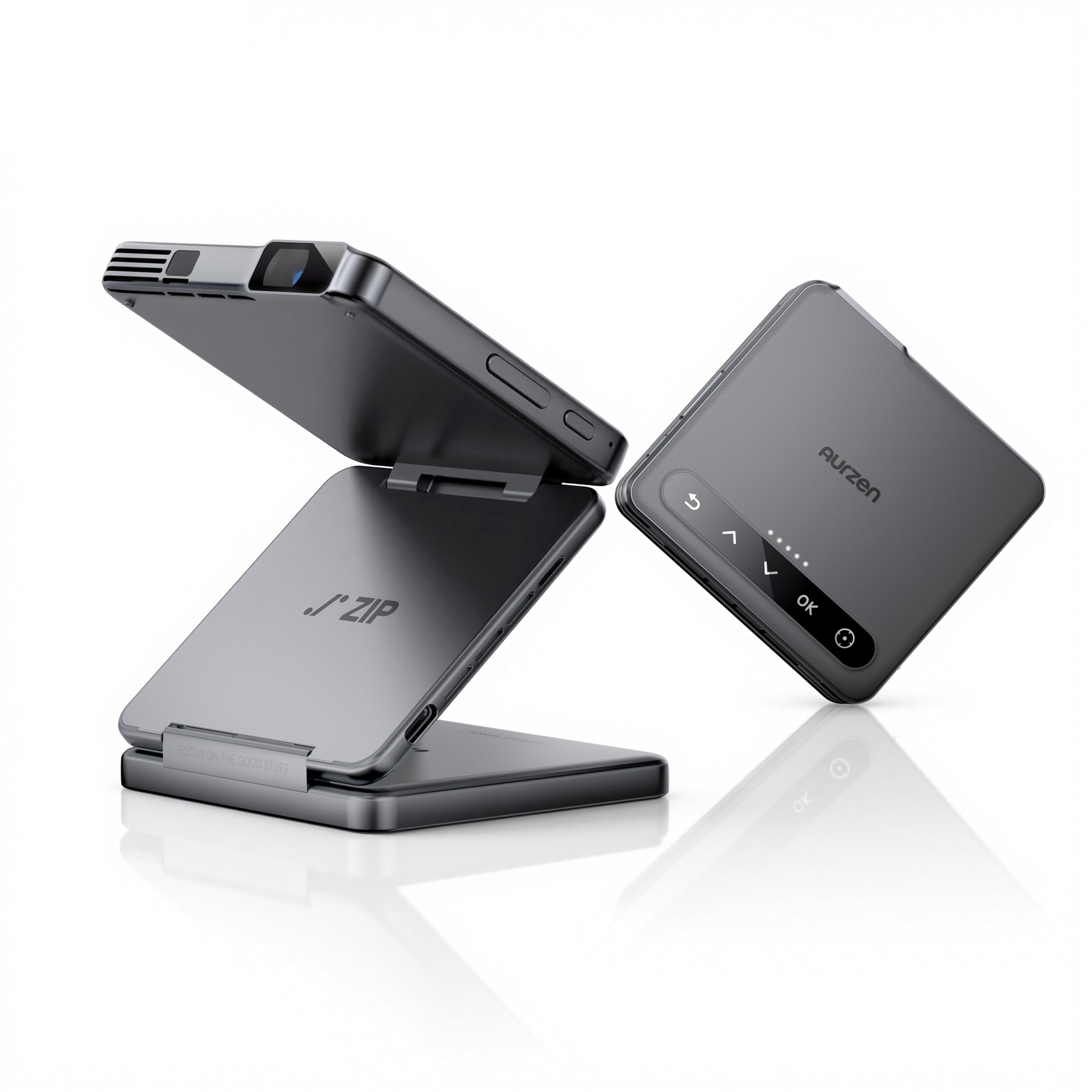  Aurzen 4K-Supportender Mini-Tragbarer Projektor für Outdoor- und Heimnutzer
| Aurzen Autofokus & Trapezkorrektur in Gra