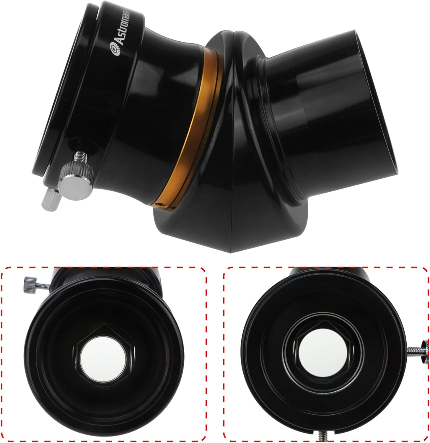 Oculaire 25mm avec miroir Diagonal de 90 degrés, monture à vis T2 pour téléobjectif téléobjectif