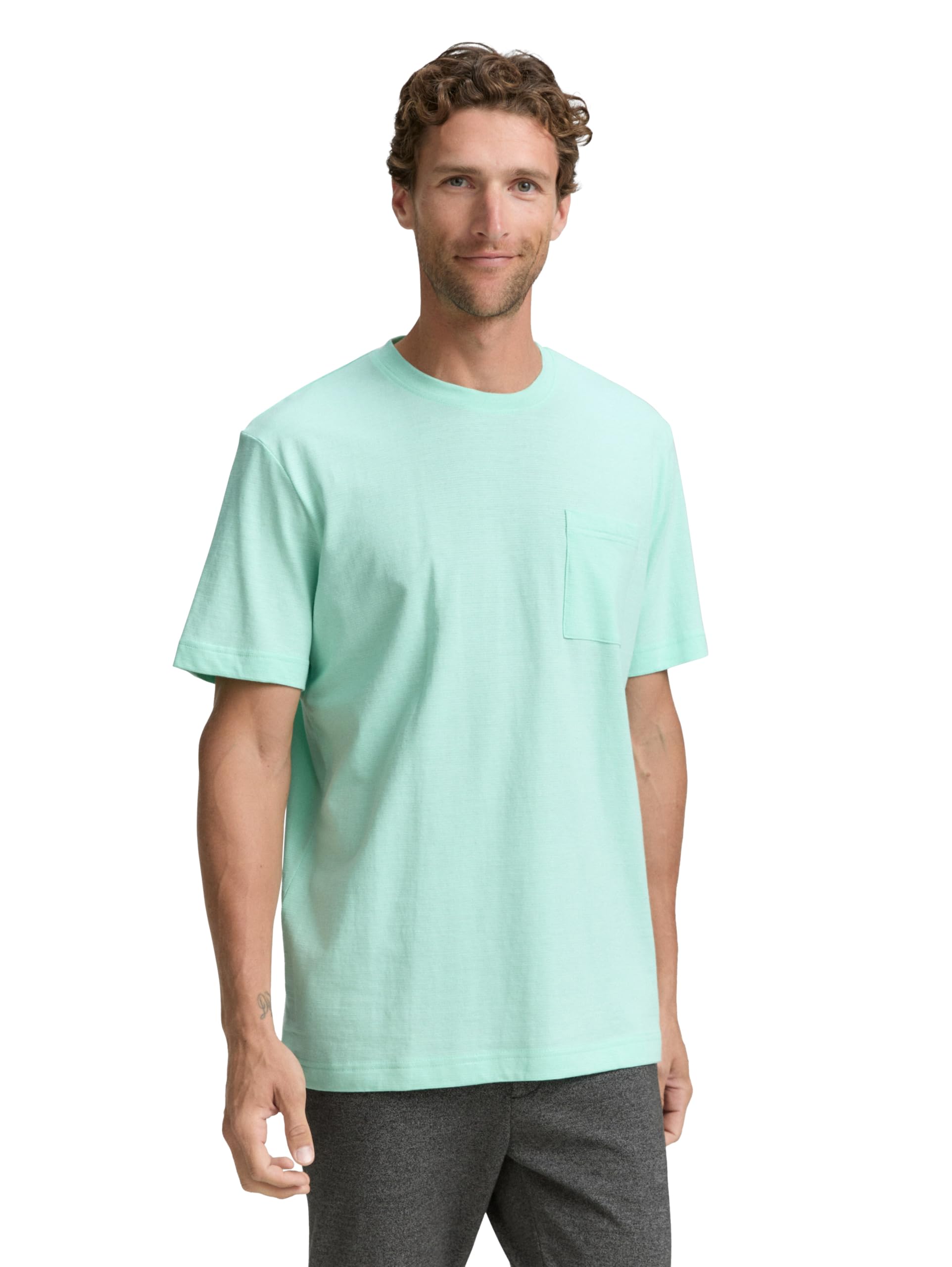 Tom Tailor Herren T-Shirt mit Brusttasche