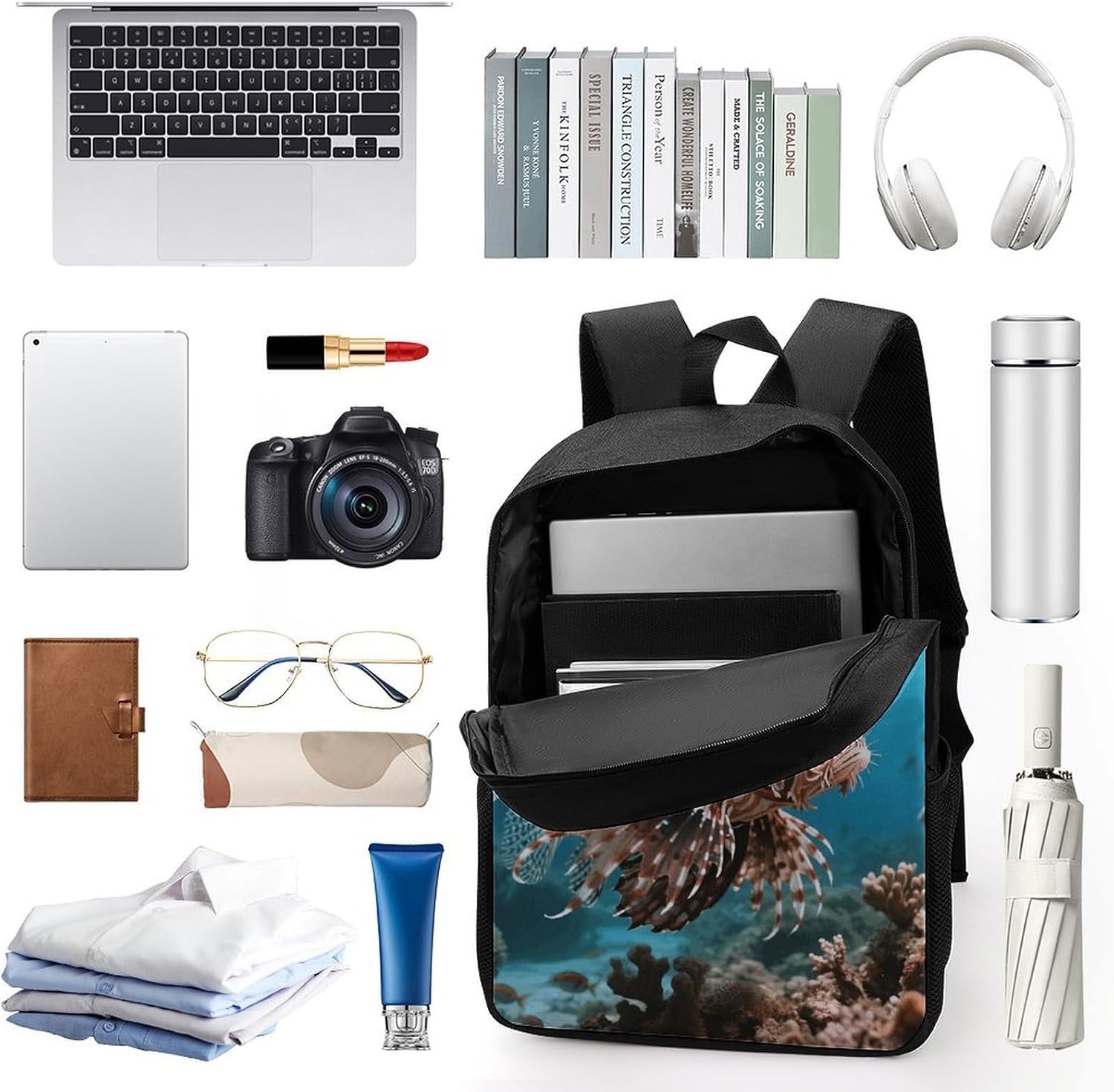 Lionfish Lightweight Laptop Backpack Travel Bagpack image 3