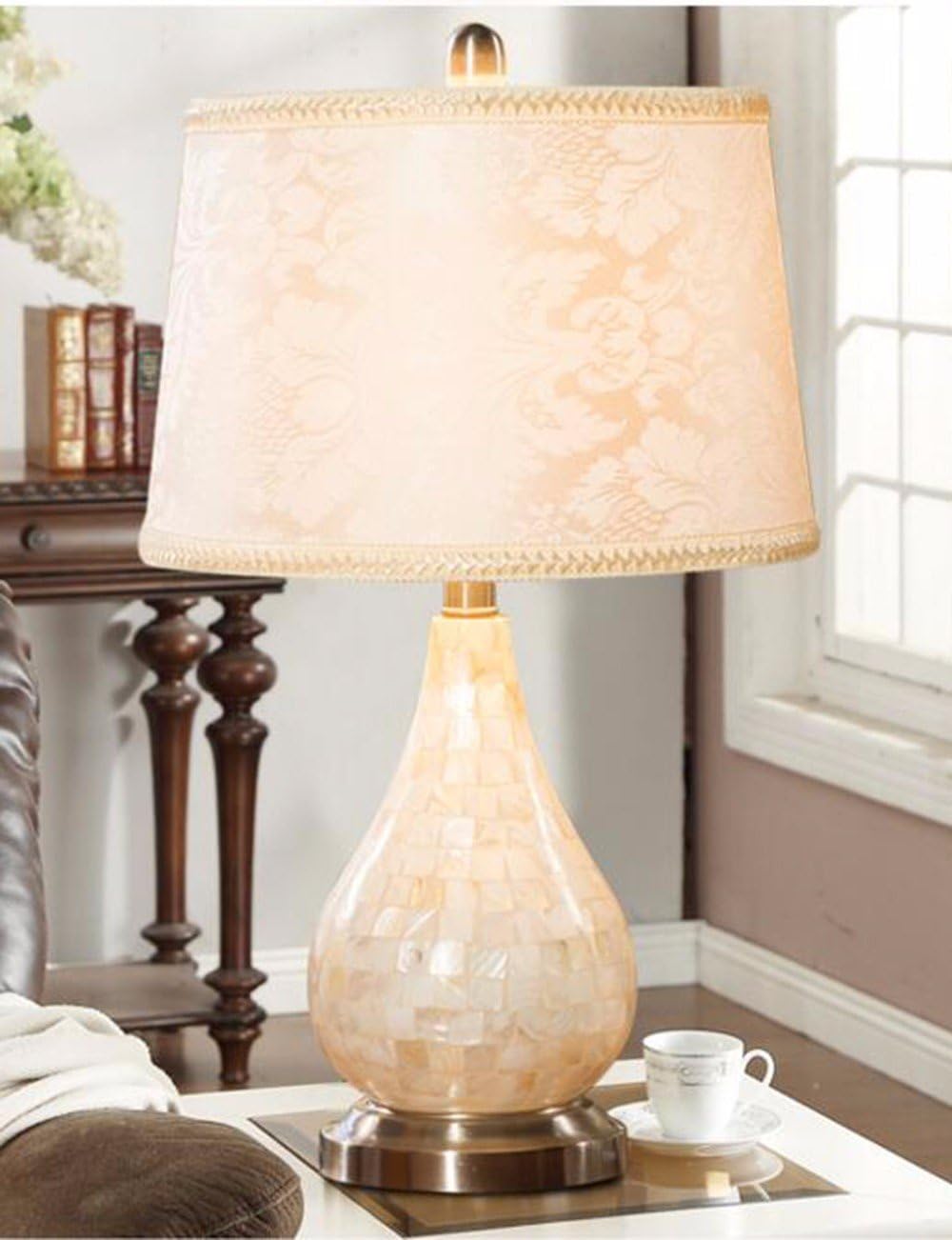 CJSHVRBedroom lamps, bedside lamps, European style garden study the living room shell