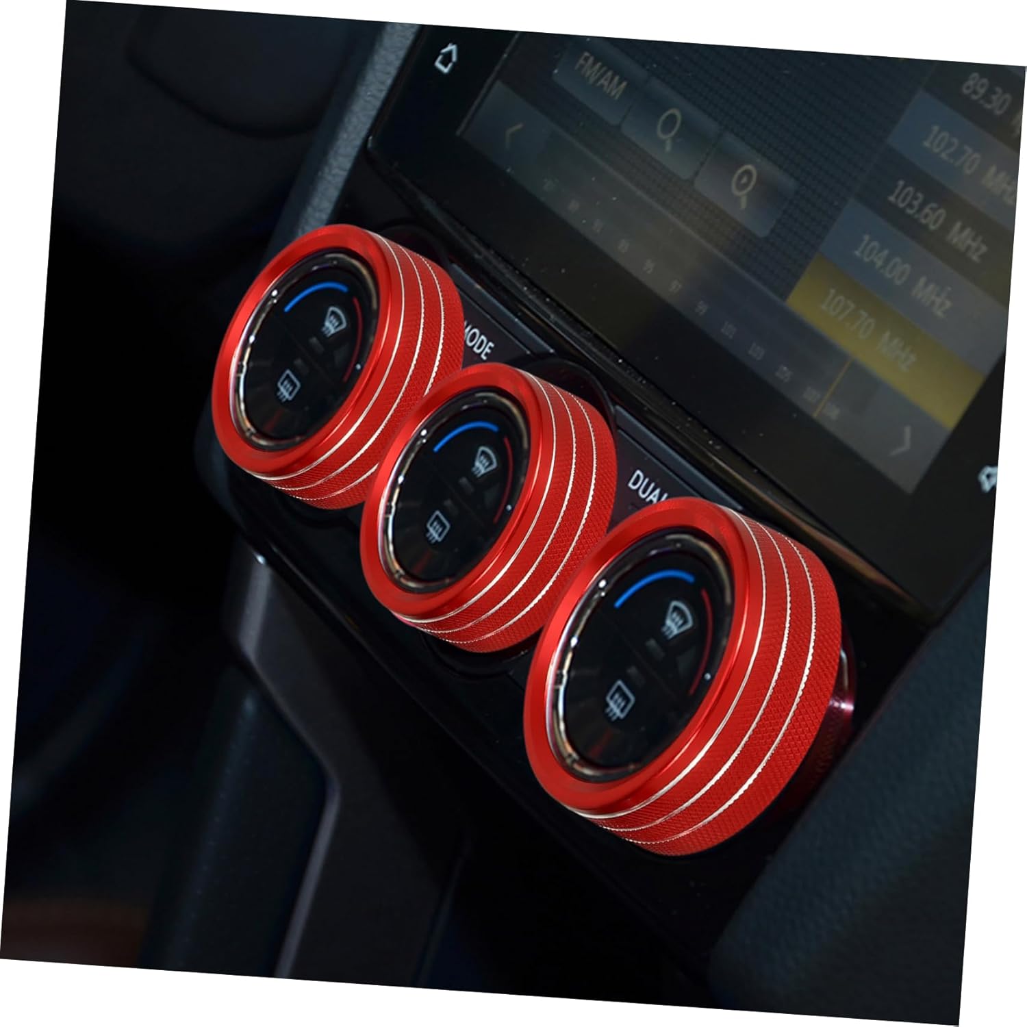 Sosoport 5sets Car Air Conditioner Knob Cover Durable Interior Auto Accessories for Stylish Decorative Ring for Enhanced Control 3pcs*5
