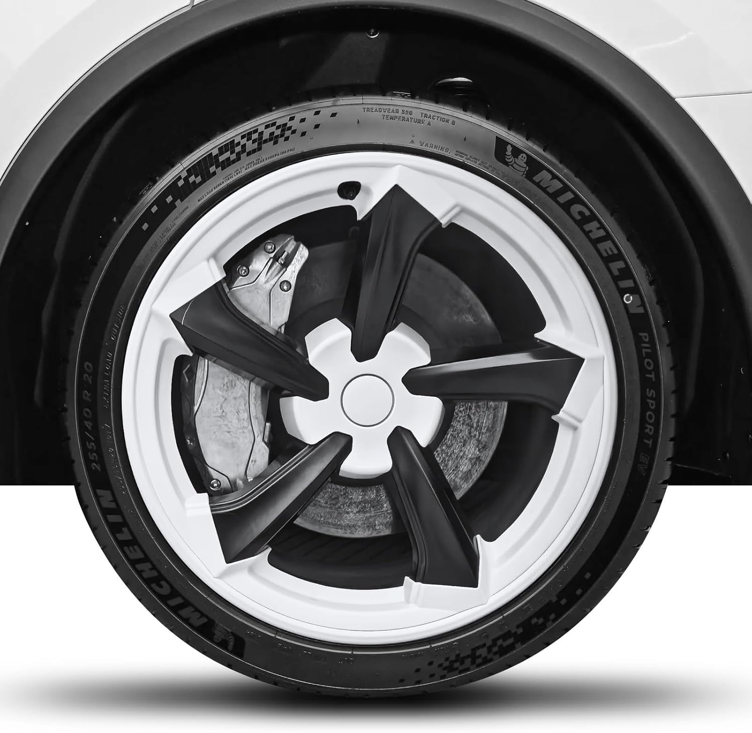 Wheel Protector Ring 19 Inch Fit New Tesla Model Y Juniper 2025 2026 Rim Covers ABS Hubcaps Decorative Accessories Set of 4 - White