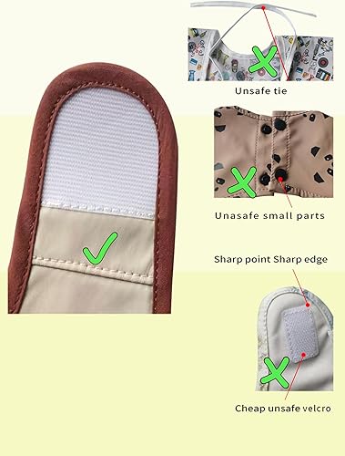 Miniatura 3 de YKVOSAR Baby Bibs for Eating Waterproof Baby Bibs Baby Feeding Bibs 2 Packs Washable Baby Food Bibs 6-24 Months