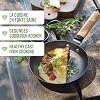 Qulinart Cast Iron Ultra Lightweight Pan with Non-Stick Coating Honeycomb Pattern